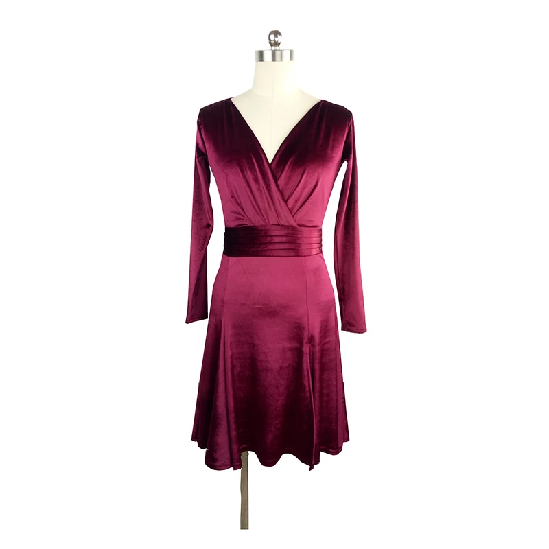 Red Latin Dance Dress Women Skinny Waist Belt V Collar Long Sleeve Ballroom Flamengo Practice Salsa Dress Stage Costume BL1354
Red Latin Dance Dress Women Skinny Waist Belt V Collar Long Sleeve Ballroom Flamengo Practice Salsa Dress Stage Costume BL1354