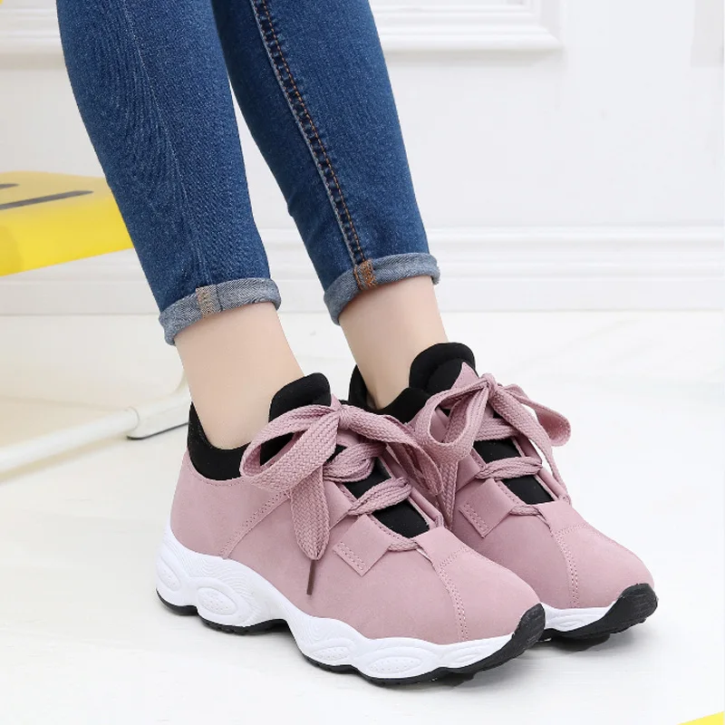 2019 Female Vulcanized Shoes Autumn Winter Women Platform Shoes Chunky Lace-Up Casual Sneakers Women Flats Female Pink black
2019 Female Vulcanized Shoes Autumn Winter Women Platform Shoes Chunky Lace-Up Casual Sneakers Women Flats Female Pink black
