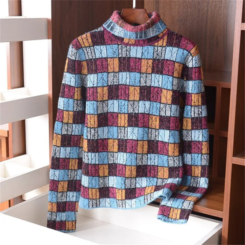 wool acrylic blend patchwork plaid knit women fashion turtleneck thick pullover sweater M retail wholesale
wool acrylic blend patchwork plaid knit women fashion turtleneck thick pullover sweater M retail wholesale