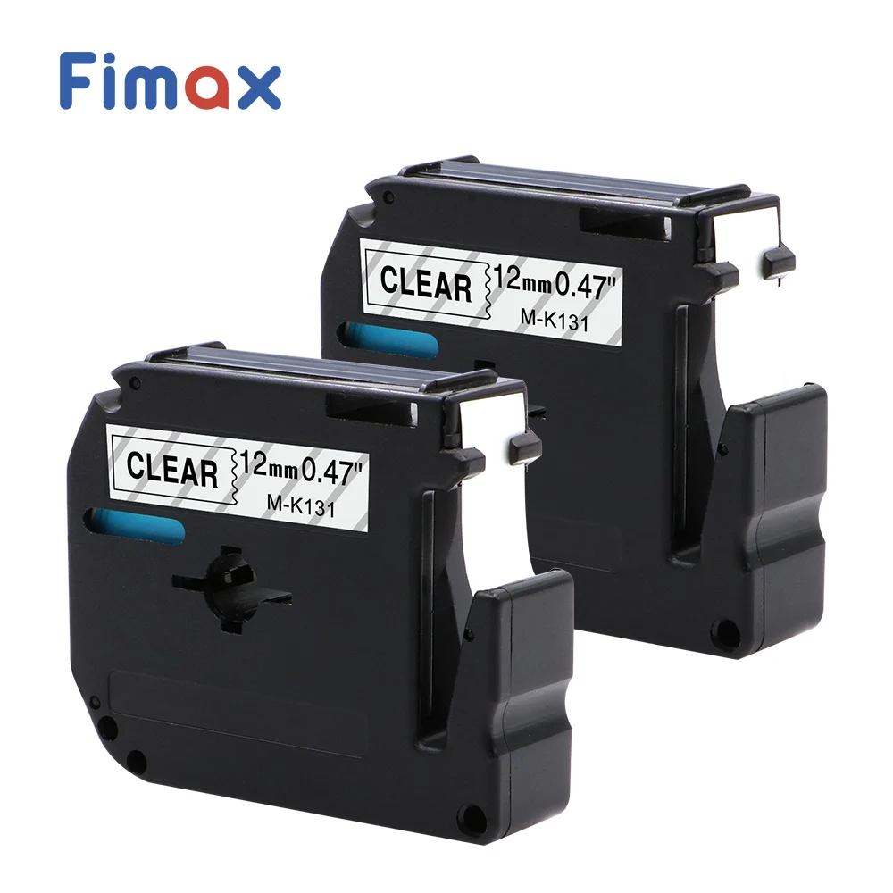Fimax 2 шт. совместимый для Brother P Touch M скотч MK 131 K M131 12 мм черный на прозрачном