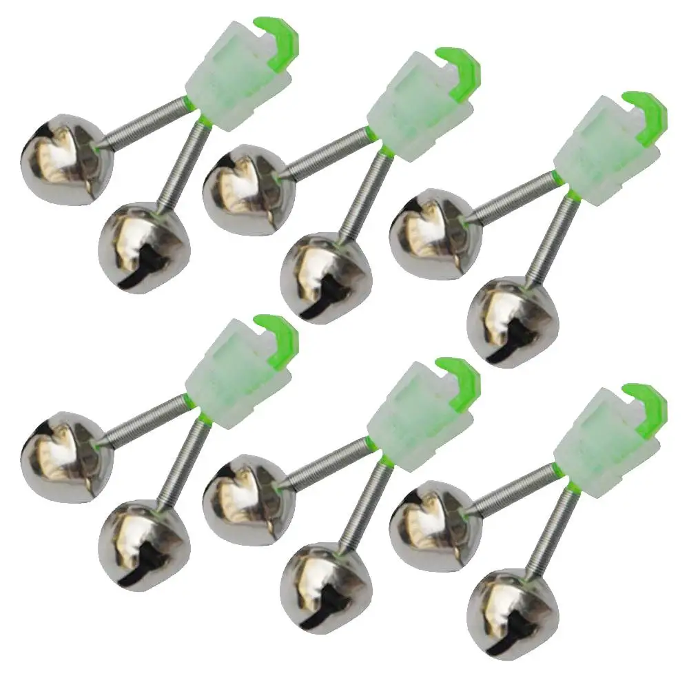 6 Pcs/lot Fishing Rod Tip Green Silver Tone Double Bell Bait Alarm Ring Carp Fishing Accessories Tackle Fish Alarm
6 Pcs/lot Fishing Rod Tip Green Silver Tone Double Bell Bait Alarm Ring Carp Fishing Accessories Tackle Fish Alarm