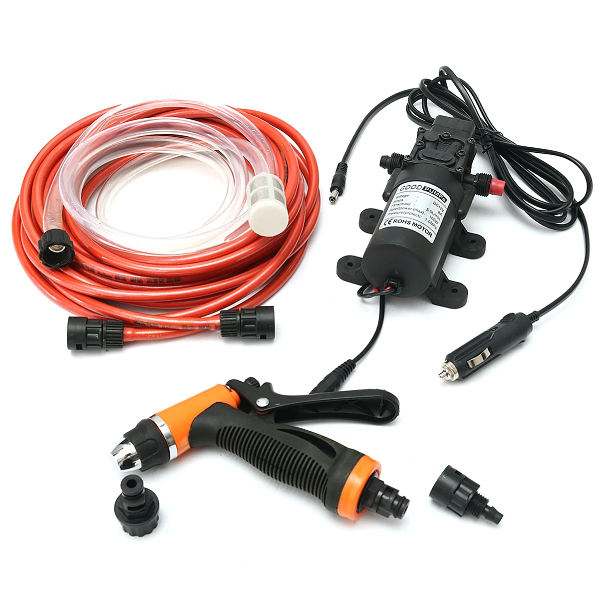 12V 100W 160PSI High Pressure Self-priming Electric Car Washer Pump Portable Washing Machine Cigarette Lighter Water Pump Set
12V 100W 160PSI High Pressure Self-priming Electric Car Washer Pump Portable Washing Machine Cigarette Lighter Water Pump Set