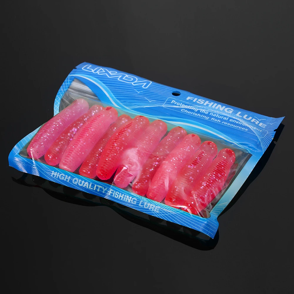 10 шт. рыболовная приманка 5 см/6 см искусственная светоотражающая червячная Экологичная Maggot Grub для