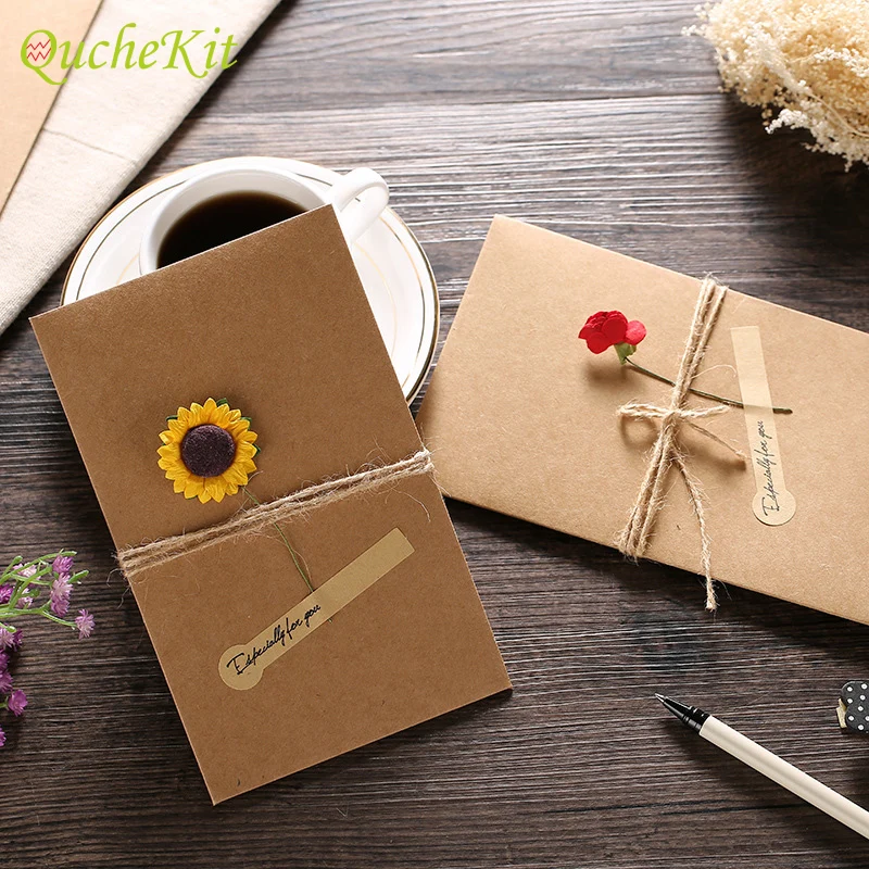 25pcs DIY Creative Kraft Simulation Flower Greeting Card With Envelope Christmas Wedding Favors Cards Gift Party Supplies
25pcs DIY Creative Kraft Simulation Flower Greeting Card With Envelope Christmas Wedding Favors Cards Gift Party Supplies
