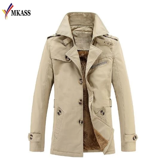 MKASS Brand 2017 Autumn Winter Men's Trench Coat Plus Velvet Thickening Male Casual Trench Coat Outwear Plus Size M-5XL
MKASS Brand 2017 Autumn Winter Men's Trench Coat Plus Velvet Thickening Male Casual Trench Coat Outwear Plus Size M-5XL
