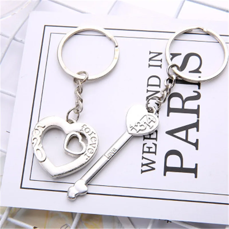 Hot fashion creative hollowing out wearing heart couple keychain creative metal key ring Chinese Valentine's Day gift
Hot fashion creative hollowing out wearing heart couple keychain creative metal key ring Chinese Valentine's Day gift