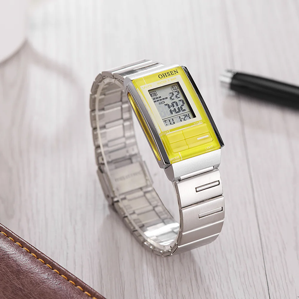 OHSEN Women Digital LCD Wristwatch 50M waterproof Alarm Stopwatch Yellow Casual Fashion Sport Ladies Gift Watches relojes mujer
OHSEN Women Digital LCD Wristwatch 50M waterproof Alarm Stopwatch Yellow Casual Fashion Sport Ladies Gift Watches relojes mujer