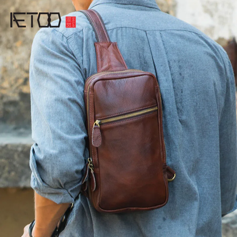 AETOO New retro male chest Baotou layer leather casual large capacity leather oil leather men's bag chest bag male
AETOO New retro male chest Baotou layer leather casual large capacity leather oil leather men's bag chest bag male