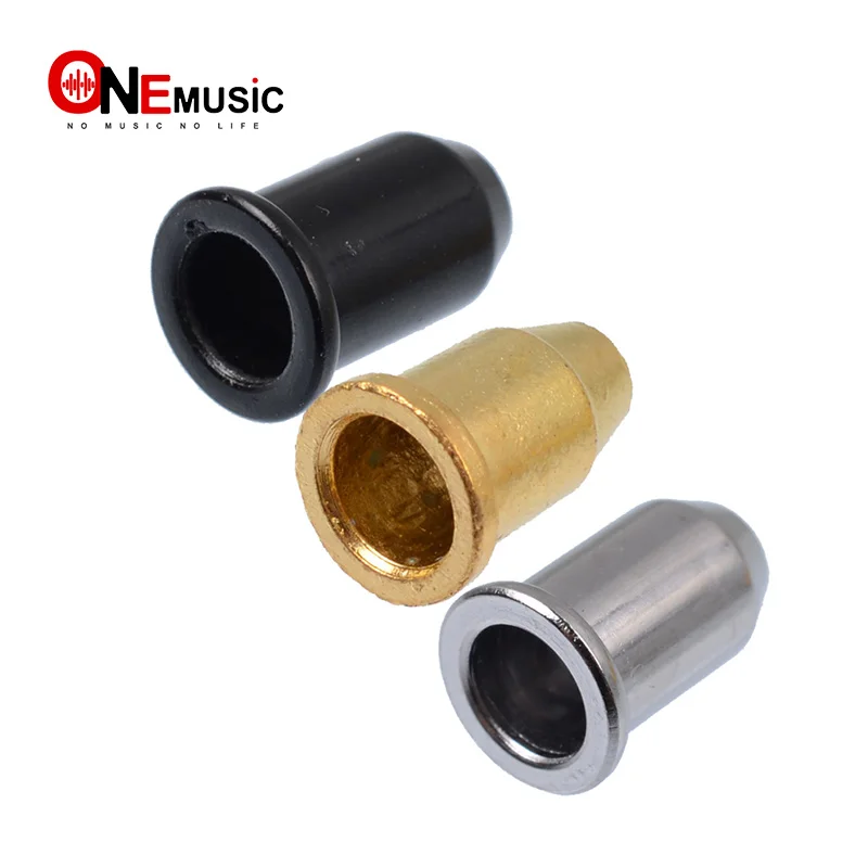 

6PCS Electric Guitar String Mounting Ferrules Bushing Set Guitar Bridge string retainer Black-Gold-Silver