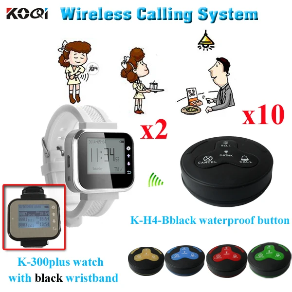 Wireless Waiter Calling System For Coffee Shop Hotel 10 Multi-button Pagers Bells And 2 Watches Pager Receiver
Wireless Waiter Calling System For Coffee Shop Hotel 10 Multi-button Pagers Bells And 2 Watches Pager Receiver