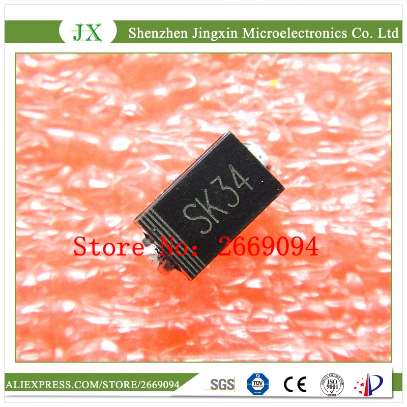 200 шт. 1N5822 SS34 SK34 SMD Schottky, выпрямительный диод, SMA диод 3A 40V, DO-214AC
200 шт. 1N5822 SS34 SK34 SMD Schottky, выпрямительный диод, SMA диод 3A 40V, DO-214AC