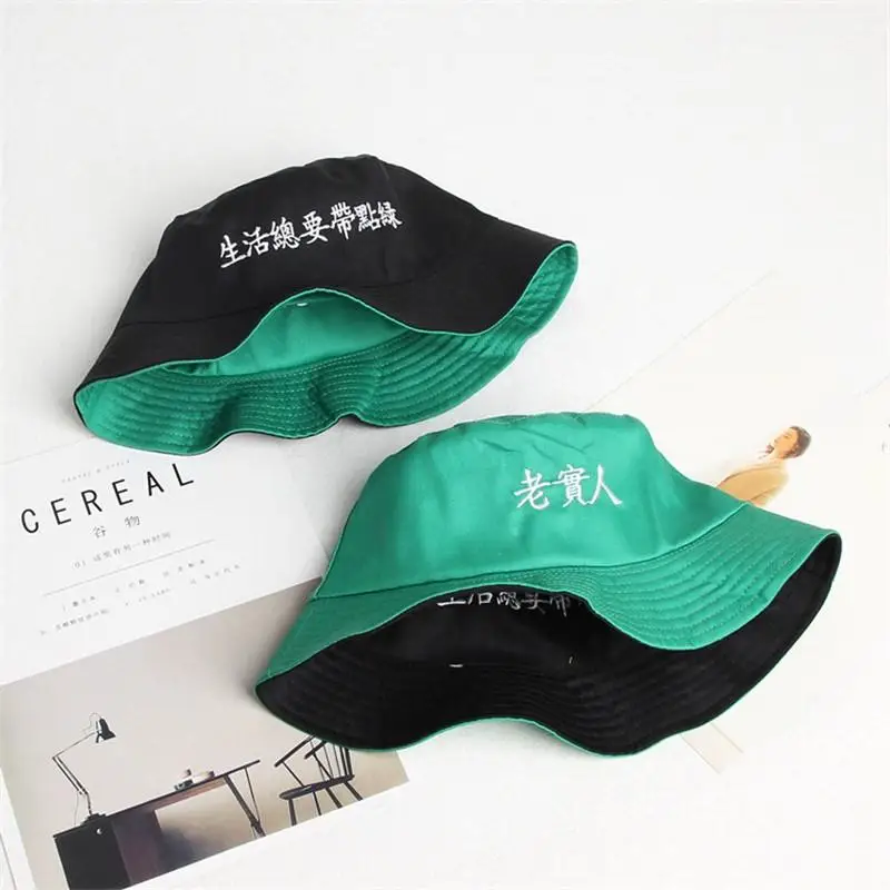 2019 cotton green and black letter Two sides bucket hat Fisherman hat Sun cap hats for men and women 472
2019 cotton green and black letter Two sides bucket hat Fisherman hat Sun cap hats for men and women 472