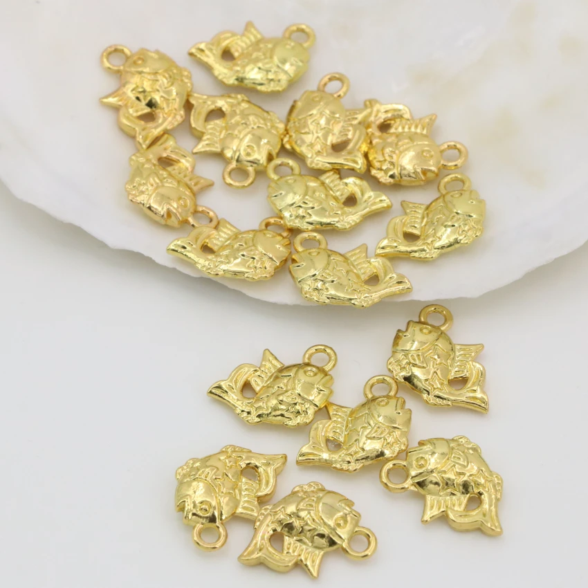 High quality spacers beads accessories 10*15mm 10pcs charms fishes shape gold-color accessories fashion jewelry making B2562
High quality spacers beads accessories 10*15mm 10pcs charms fishes shape gold-color accessories fashion jewelry making B2562