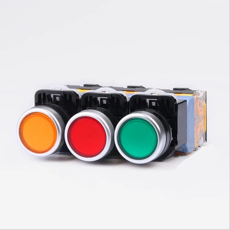 1PCS LED LA38-11D momentary Switch Sliver Contact Push Button Switch with Light 22mm 220V 24V 380V Red Green Yellow Blue
1PCS LED LA38-11D momentary Switch Sliver Contact Push Button Switch with Light 22mm 220V 24V 380V Red Green Yellow Blue