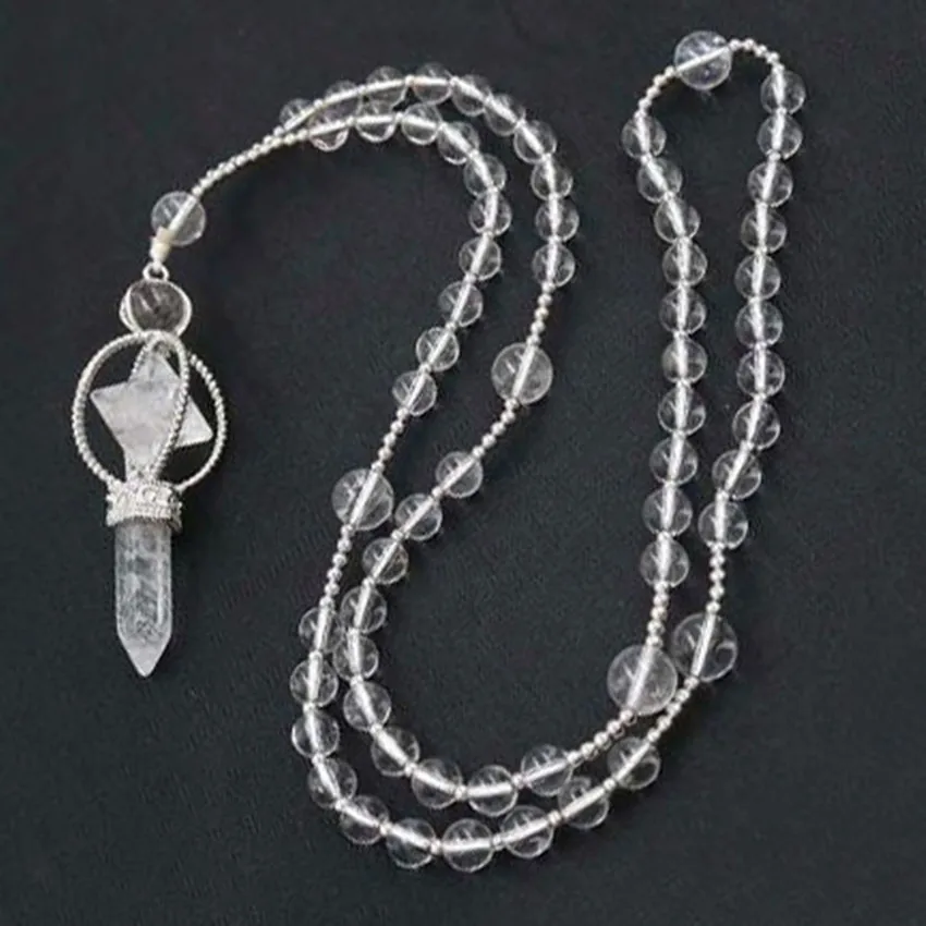 100-Unique 1 Pcs Silver Plated Energy Scepter Pendant Handmade Round Beads Chain Necklace Rock Crystal Jewelry
100-Unique 1 Pcs Silver Plated Energy Scepter Pendant Handmade Round Beads Chain Necklace Rock Crystal Jewelry