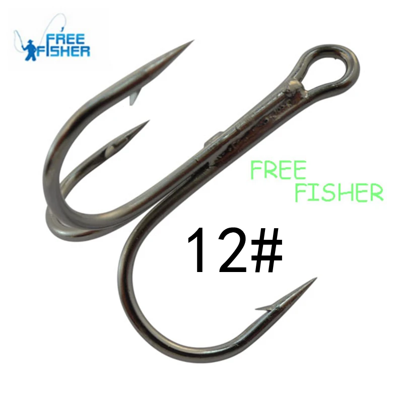 FREE FISHER 100pcs/Lot 35656 Treple Hooks 12# High Carbon Steel Treble Fishing Hooks Black Round Bent Triple Sharp Hooks
FREE FISHER 100pcs/Lot 35656 Treple Hooks 12# High Carbon Steel Treble Fishing Hooks Black Round Bent Triple Sharp Hooks