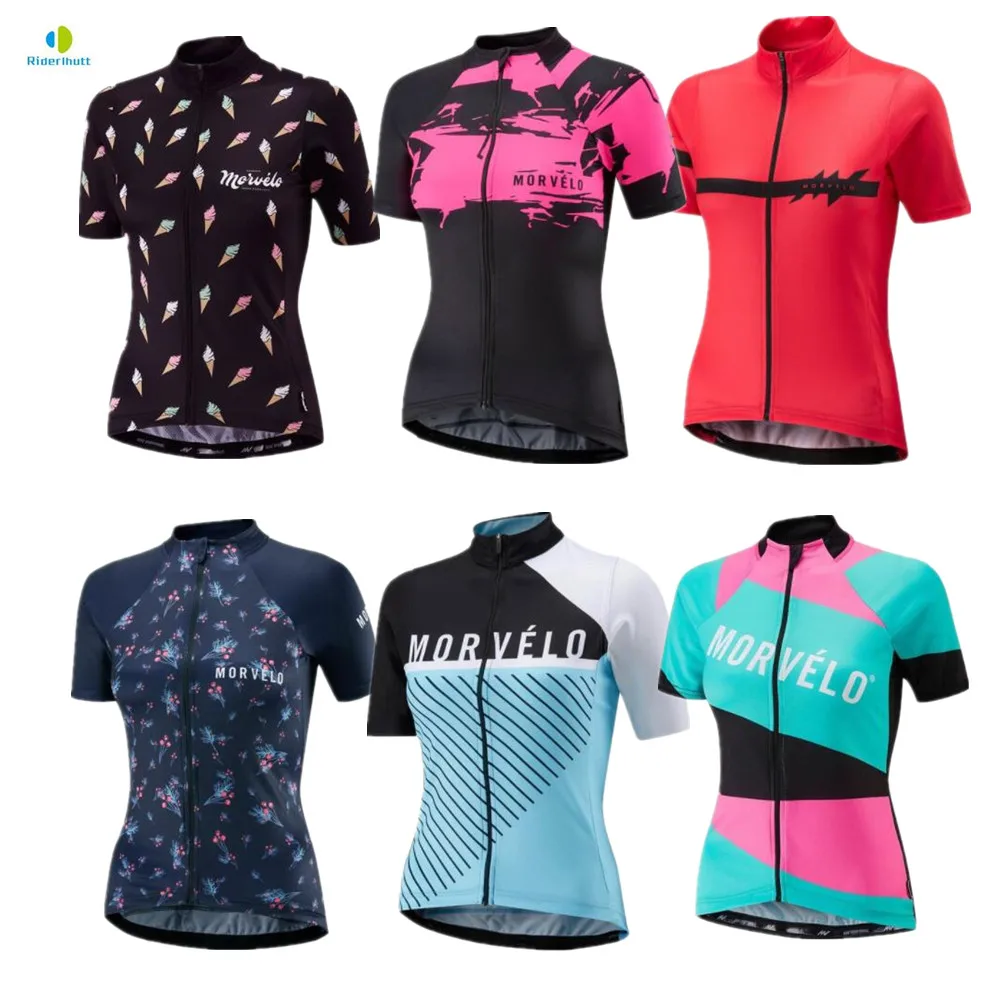 Женская велосипедная рубашка Morvelo с коротким рукавом для езды на велосипеде MTB