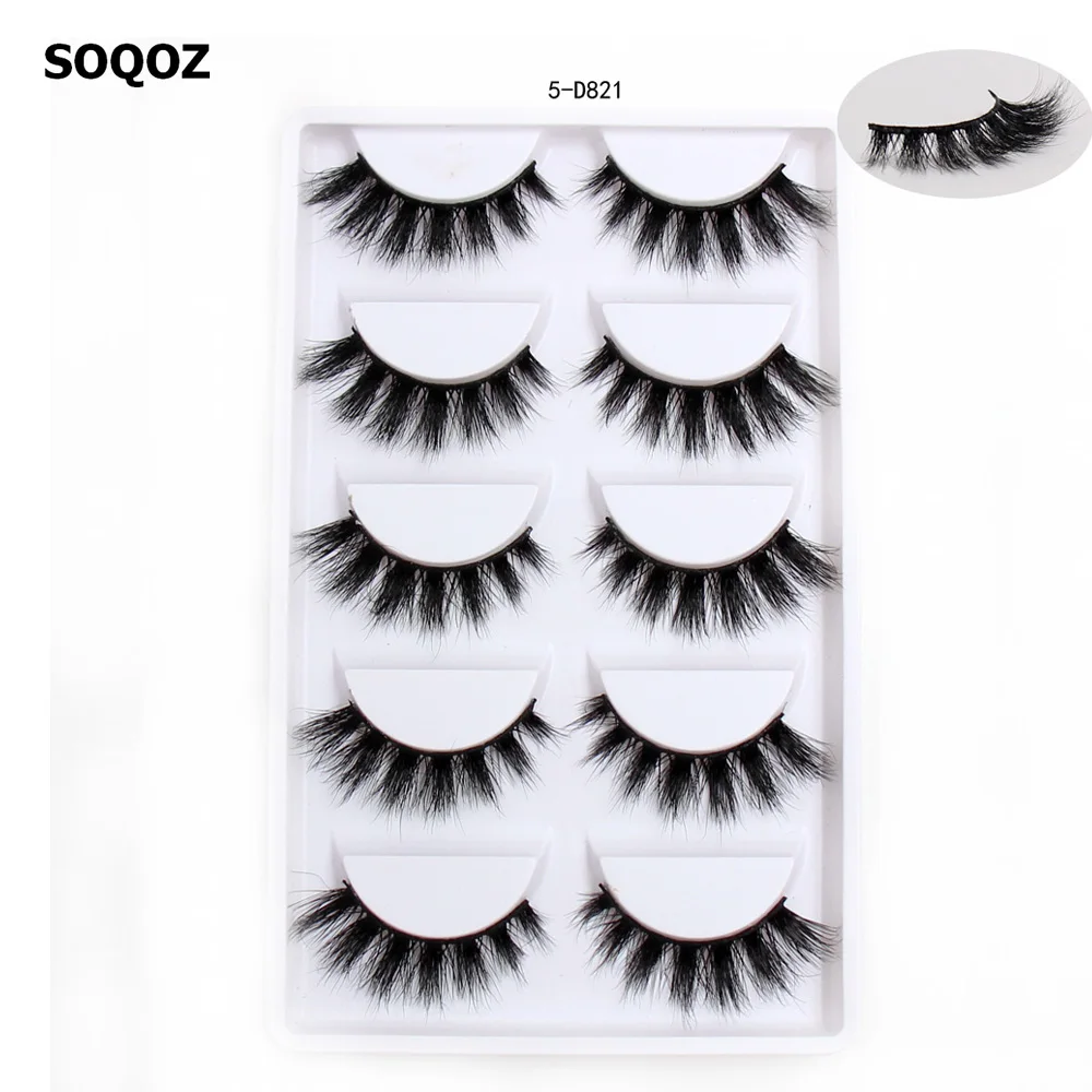 SOQOZ Eyelashes 3D Mink Eyelashes Luxury Handmade Mink Lashes Natural Long Eye Lashes Fluffy False Lash Eye 5 pairs D821 cosmeti
SOQOZ Eyelashes 3D Mink Eyelashes Luxury Handmade Mink Lashes Natural Long Eye Lashes Fluffy False Lash Eye 5 pairs D821 cosmeti