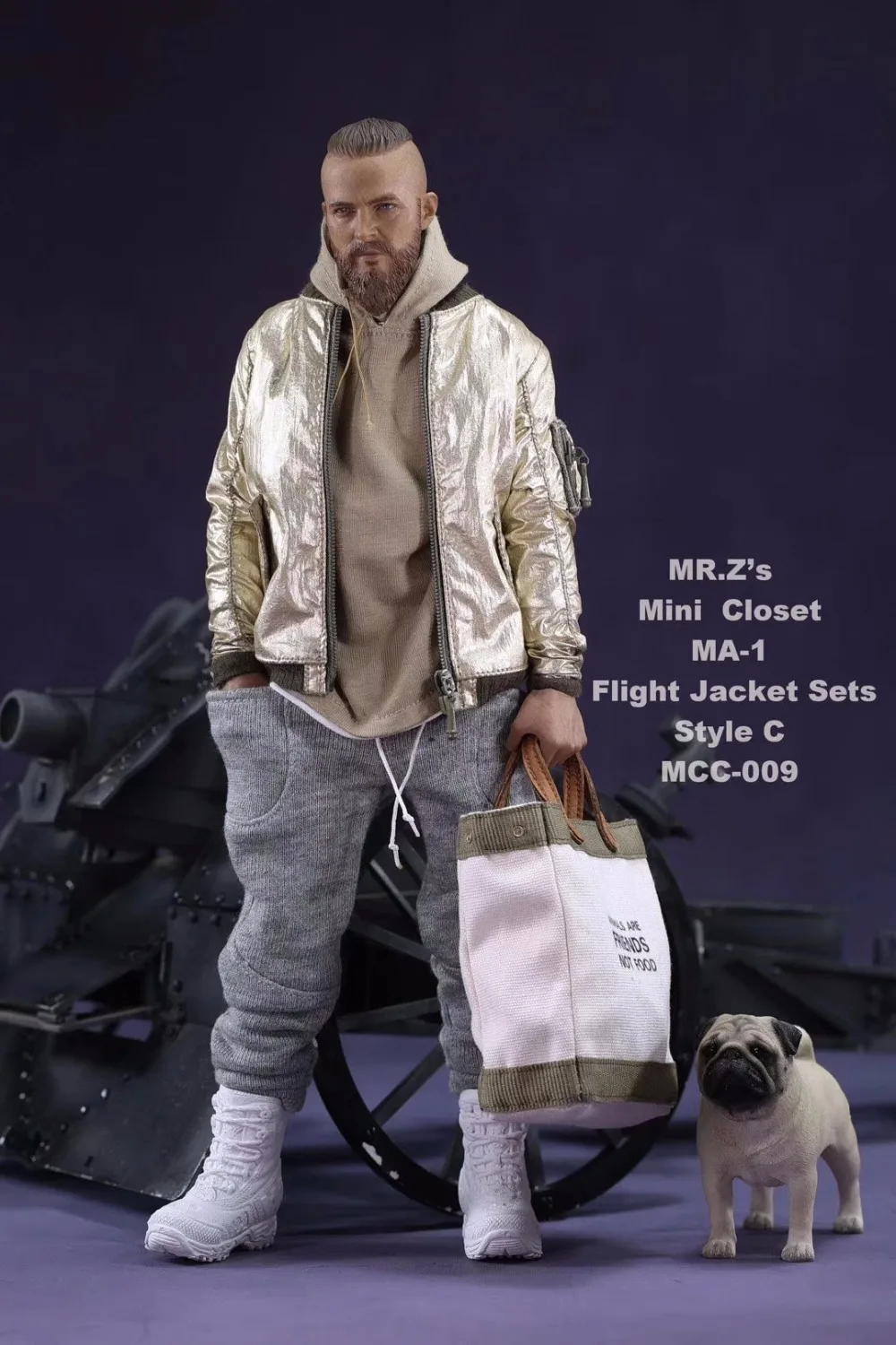 1/6 Male Clothes Set Fashion MR.Z's Mini Closet MA-1 Flight Jacket Sets with Canvas Bucket Bag Style A/B/C for 12'' Figure Body
1/6 Male Clothes Set Fashion MR.Z's Mini Closet MA-1 Flight Jacket Sets with Canvas Bucket Bag Style A/B/C for 12'' Figure Body