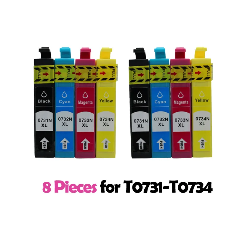 8X for EPSON T0731 Ink Cartridges For epson CX7300 CX8300 TX210 CX3900 CX3905 CX4900 CX4905 CX5500 CX5600 CX5900 printer T0731-4
8X for EPSON T0731 Ink Cartridges For epson CX7300 CX8300 TX210 CX3900 CX3905 CX4900 CX4905 CX5500 CX5600 CX5900 printer T0731-4