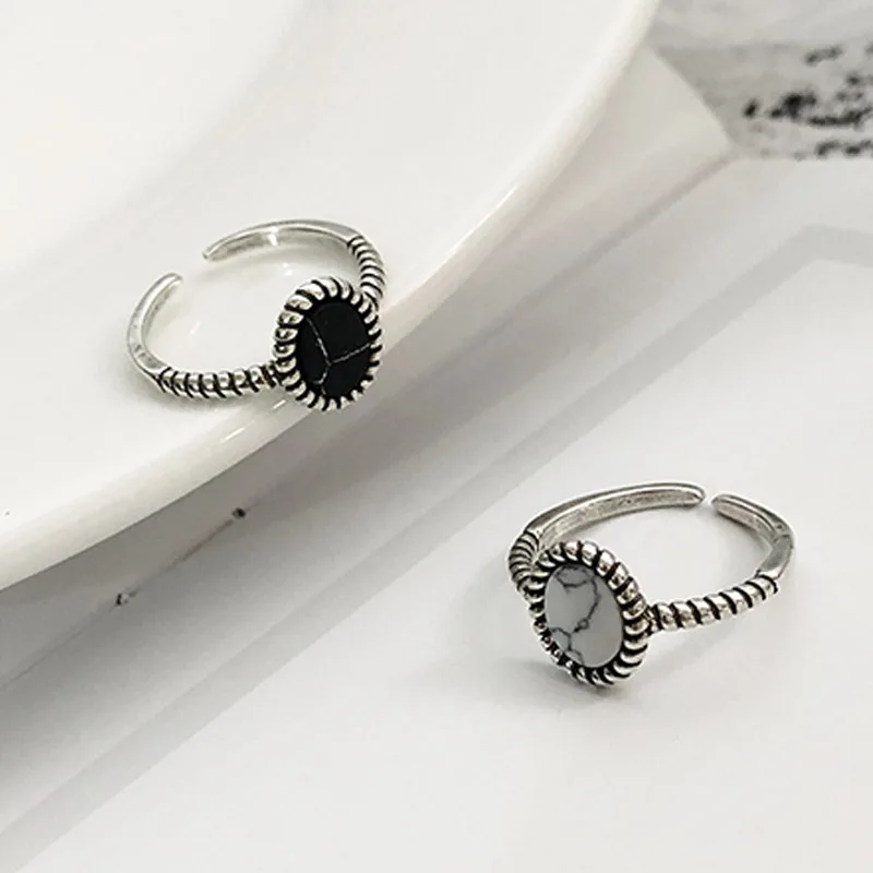 Chic Style Adjustable Ring Marbled Pattern Black Open Jewelry Women's Ring Circle High Quality Vintage Sliver Ring Gift Charm
Chic Style Adjustable Ring Marbled Pattern Black Open Jewelry Women's Ring Circle High Quality Vintage Sliver Ring Gift Charm