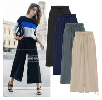 Plus Size Wide Leg Pants Summer Autumn Elastic Waist Solid Pleated Pants Vintage M 4XL 5XL Casual Female Loose Pants Mid Waist
Plus Size Wide Leg Pants Summer Autumn Elastic Waist Solid Pleated Pants Vintage M 4XL 5XL Casual Female Loose Pants Mid Waist