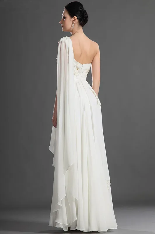 White Evening Dresses A-line One-shoulder Chiffon Appliques Beaded Plus Size Long Evening Gown Prom Dresses Robe De Soiree
White Evening Dresses A-line One-shoulder Chiffon Appliques Beaded Plus Size Long Evening Gown Prom Dresses Robe De Soiree
