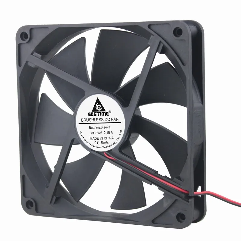 5 Pieces Gdstime Big Airflow 24v 14cm 140mm x 25mm Brushless DC Cooling Cooler Fan 140mm*140mm*25mm 14025s 2 Wires
5 Pieces Gdstime Big Airflow 24v 14cm 140mm x 25mm Brushless DC Cooling Cooler Fan 140mm*140mm*25mm 14025s 2 Wires