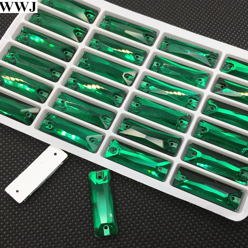 7x21mm 24pcs Cosmic Baguette Sew On Glass Crystal Stones Green Zircon Color Rectangle Sewing Crystal Long Sewing Beads
7x21mm 24pcs Cosmic Baguette Sew On Glass Crystal Stones Green Zircon Color Rectangle Sewing Crystal Long Sewing Beads