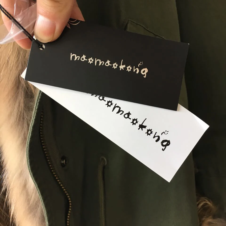 MaoMaoKong Повседневная зимняя модная Женская Роскошная длинная парка с подкладкой
