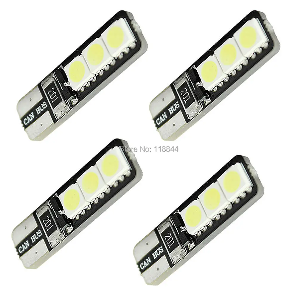 4 x Canbus T10 194 168 W5W светодиодный 5050 6 SMD светильник я Автомобильная боковая лампа с