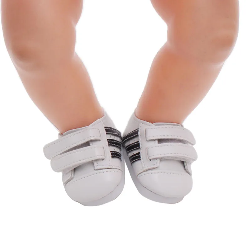 Doll Sport shoes sneakers are white and black fit 43 cm baby dolls and 18 inch Girl dolls accessories g15
Doll Sport shoes sneakers are white and black fit 43 cm baby dolls and 18 inch Girl dolls accessories g15