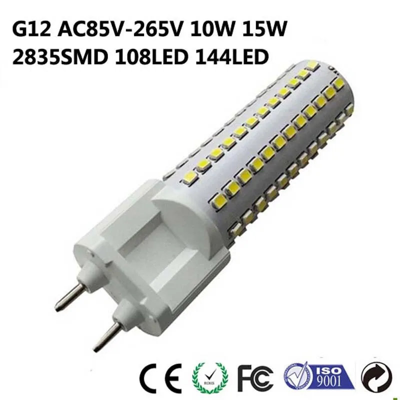 AC85-265V G12 SMD2835 chip 10W 15W High Power led corn bulb,Cold/Natural/Warm white led lamp for home indoor lights 1pcs
AC85-265V G12 SMD2835 chip 10W 15W High Power led corn bulb,Cold/Natural/Warm white led lamp for home indoor lights 1pcs