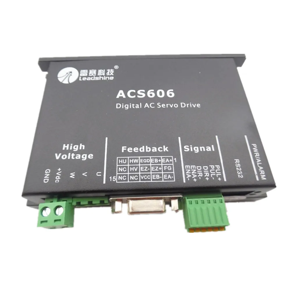 DSP Brushless Servo Drive ACS606 18-60VDC Leadshine Digital AC Servo Drive for 10-360w DC Brushless Servo Motors
DSP Brushless Servo Drive ACS606 18-60VDC Leadshine Digital AC Servo Drive for 10-360w DC Brushless Servo Motors
