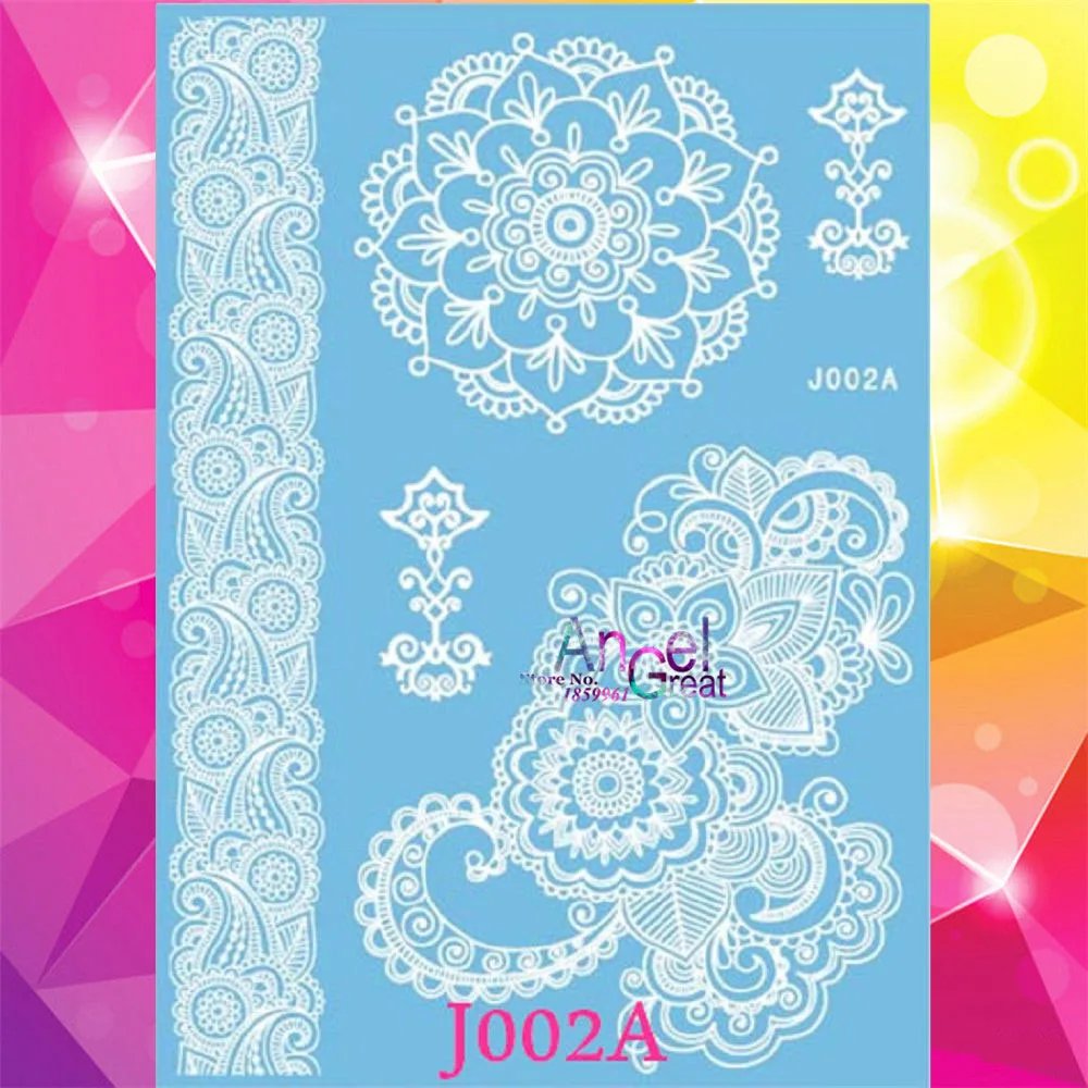 1PC Large Size White Ink Waterproof Temporary Tattoo Stickers AJ002A Women Makeup Wedding Tattoo Brides Fake Tattoo Back Arm
1PC Large Size White Ink Waterproof Temporary Tattoo Stickers AJ002A Women Makeup Wedding Tattoo Brides Fake Tattoo Back Arm