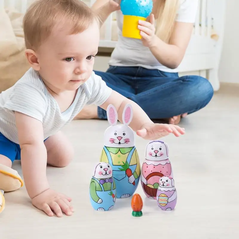 5 Layer Rabbit Nesting Matryoshka Doll Hand Painted Set Russian Doll Toy Parent Child Interactive Toys Rabbit Matryoshka Doll
5 Layer Rabbit Nesting Matryoshka Doll Hand Painted Set Russian Doll Toy Parent Child Interactive Toys Rabbit Matryoshka Doll