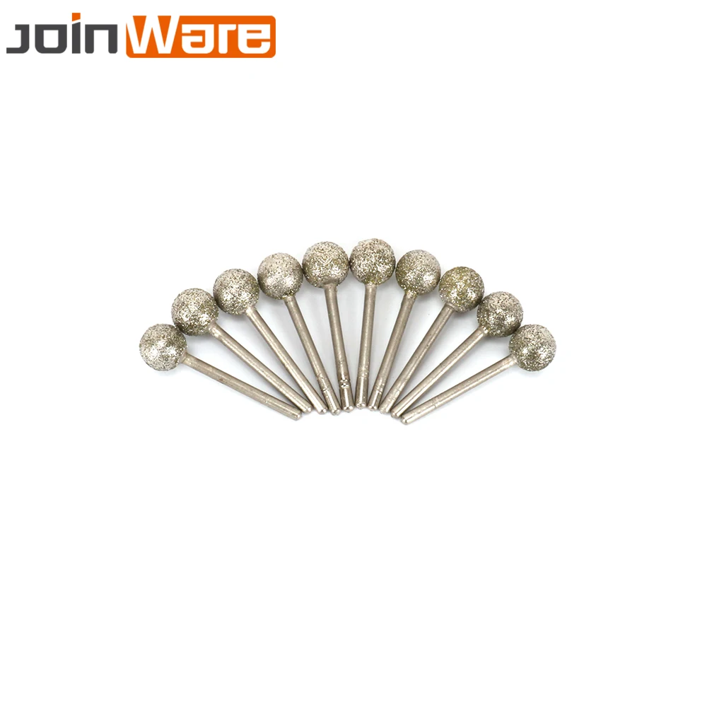 Diamond Grinding Head Ball Bits Engraving Abrasive Burrs Rotary Tools 12MM Head 3mm Shank 10Pcs
Diamond Grinding Head Ball Bits Engraving Abrasive Burrs Rotary Tools 12MM Head 3mm Shank 10Pcs