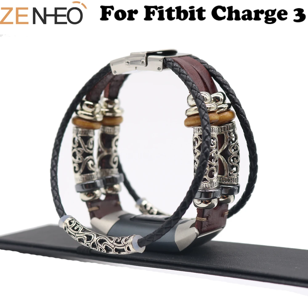 For Fitbit Charge 3 Wristband Strap Retro Watch Band Leather With Jewelry Wrist Strap for Fitbit Charge 3 Bracelet Watchbands
For Fitbit Charge 3 Wristband Strap Retro Watch Band Leather With Jewelry Wrist Strap for Fitbit Charge 3 Bracelet Watchbands