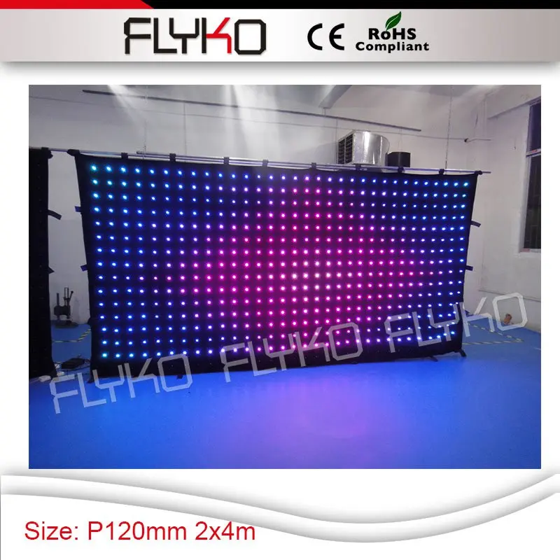 Светодиодный видеопроектор 2 м x 4 новый дизайн pixel pitch 120 мм светодиодная занавеска