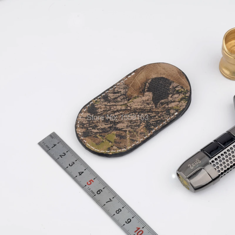 Camouflage pattern 4mm Thickness Cowhide Cigar Cutter Case For Cigar Ambassador