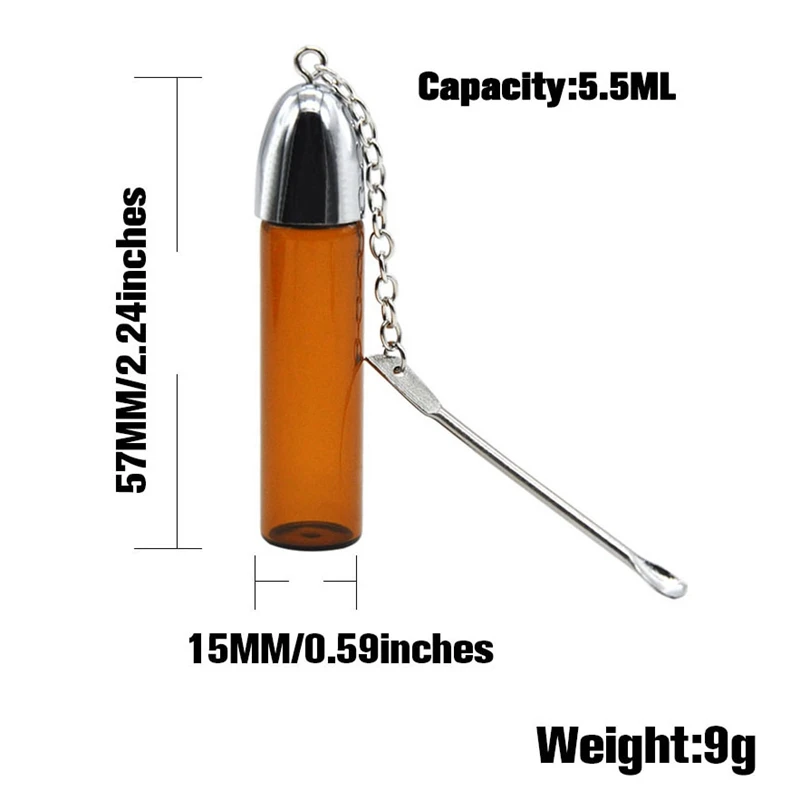 Glass Empty Snuff Bottle With Metal Spoon Snorting Snorter Bullet Container Storage Dispenser Pill Case(36MM/57MM/72MM)
Glass Empty Snuff Bottle With Metal Spoon Snorting Snorter Bullet Container Storage Dispenser Pill Case(36MM/57MM/72MM)