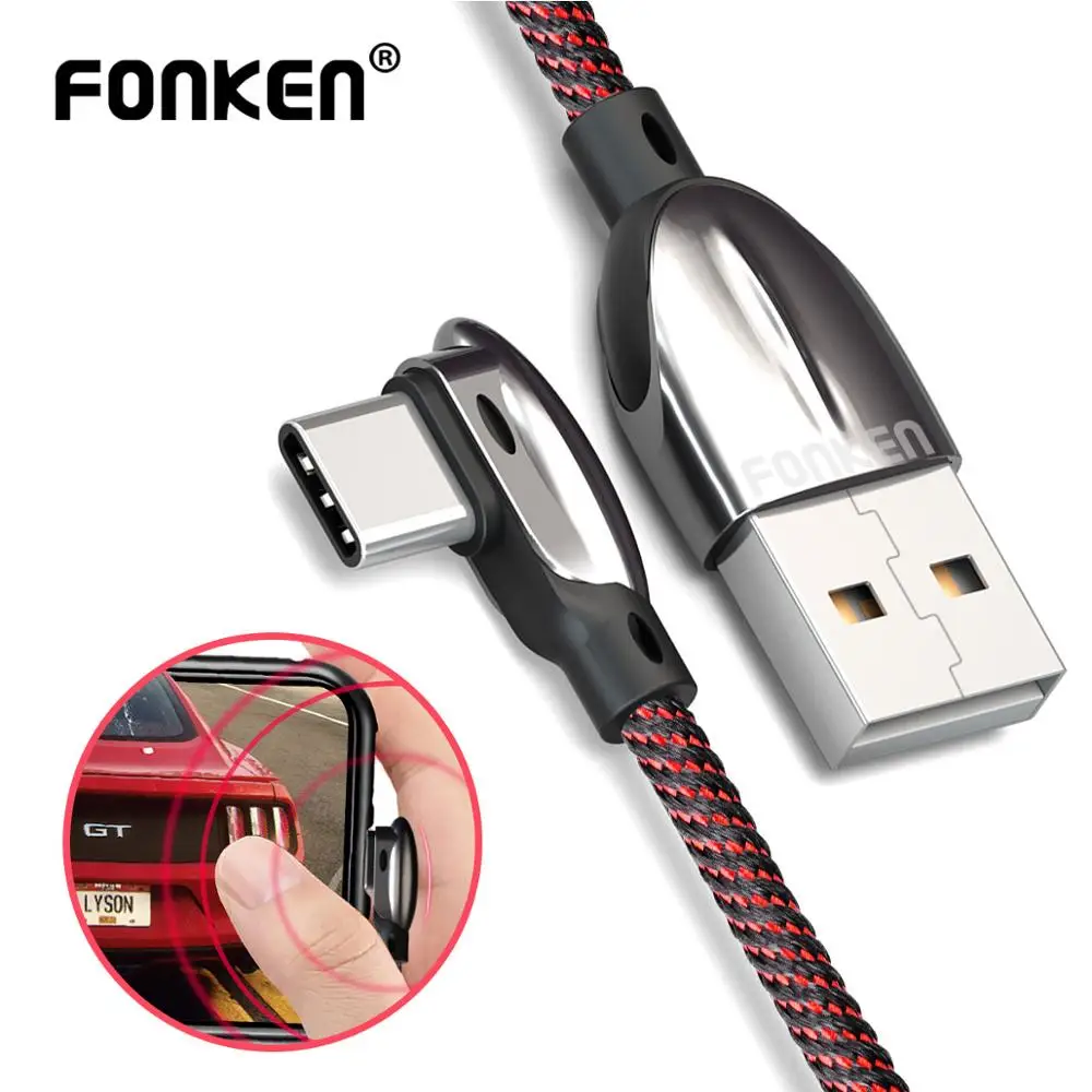USB C Cable 90 Degree 3A Fast Charge Game Type C Charging Cable Android Phone Quick Charger elbow Type-C Charge Data Wire
USB C Cable 90 Degree 3A Fast Charge Game Type C Charging Cable Android Phone Quick Charger elbow Type-C Charge Data Wire