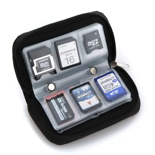 22 Slots Case Pouch Holder Wallet For SD SDHC MMC CF Micro Memory Card | Багаж и сумки