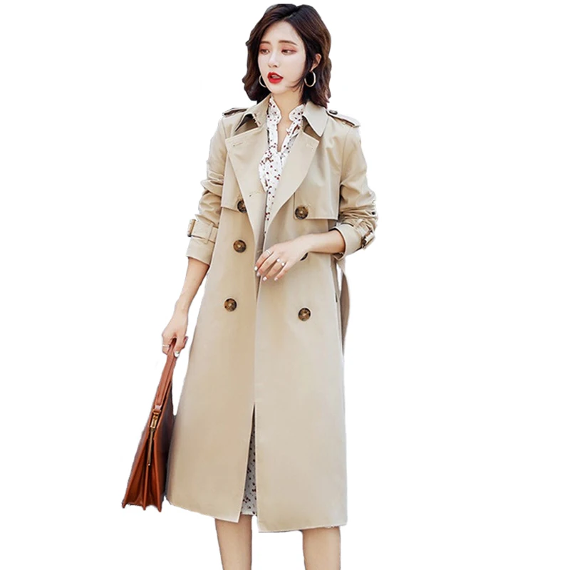 High quality Trench Coat Women Spring Autumn Double-breasted Windbreaker Long Coat Female Trenckot Long sleeve Vadim Trench 2803
High quality Trench Coat Women Spring Autumn Double-breasted Windbreaker Long Coat Female Trenckot Long sleeve Vadim Trench 2803
