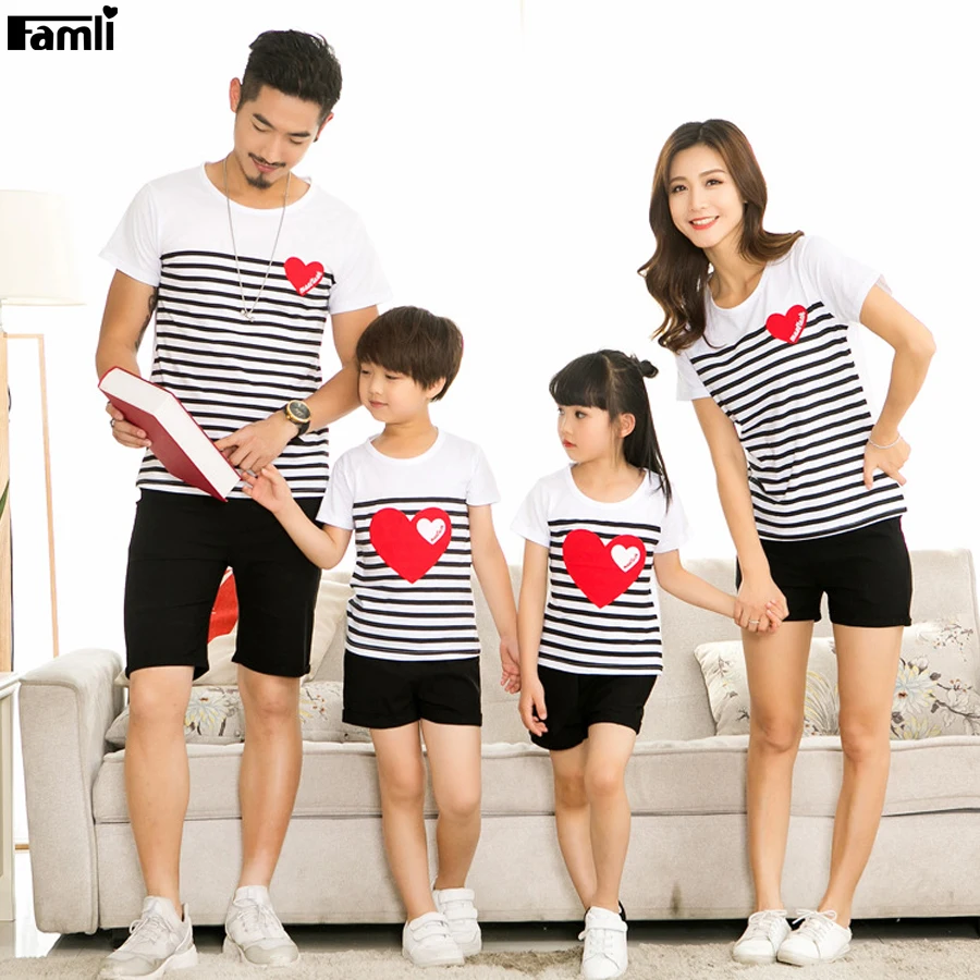Фото Famli/1 предмет одинаковые футболки для мамы папы сына семьи и дочки - купить