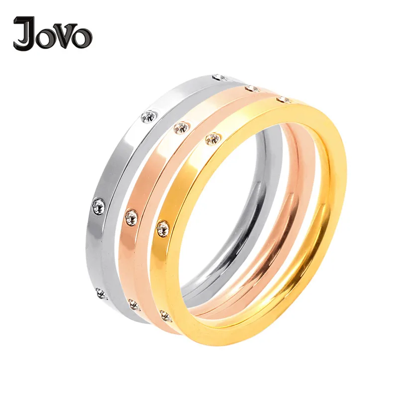3pcs/set Exquisite Women Rings Wedding Bands Stainless Steel Charming CZ Rings for Women Female Gift Three Colors a set
3pcs/set Exquisite Women Rings Wedding Bands Stainless Steel Charming CZ Rings for Women Female Gift Three Colors a set
