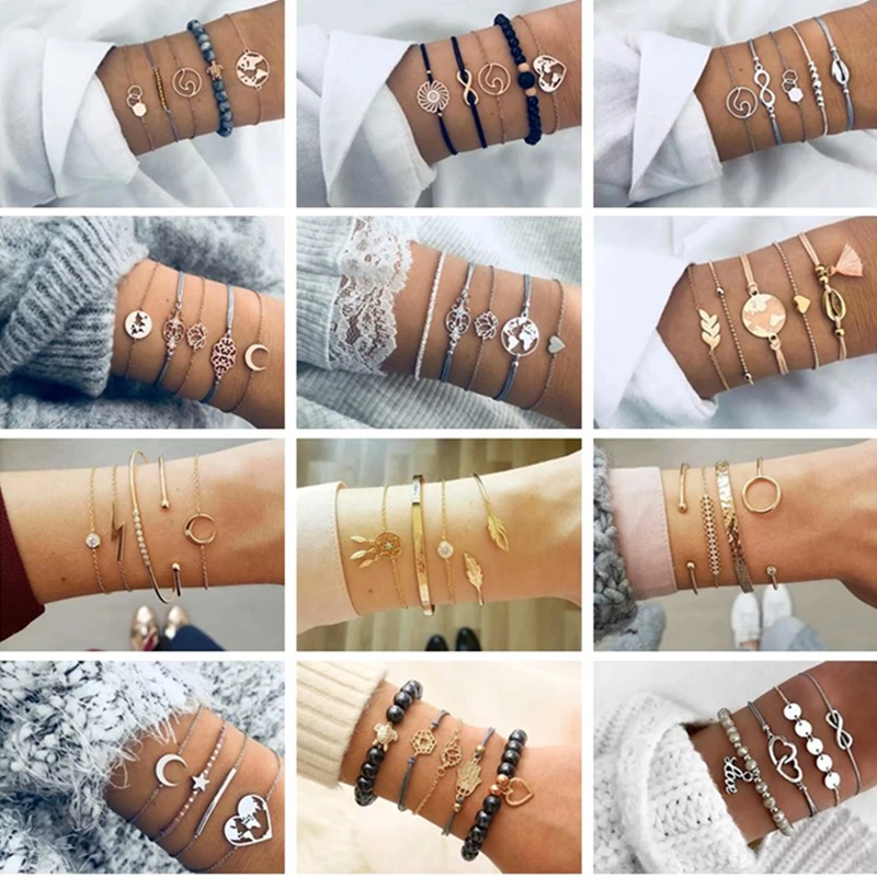 Bohopan Multiple Styles Bohemia Adjustable Open Bracelet Set Vintage Elegant Multi-layer Bracelets Women Fashion Party Jewelry
Bohopan Multiple Styles Bohemia Adjustable Open Bracelet Set Vintage Elegant Multi-layer Bracelets Women Fashion Party Jewelry