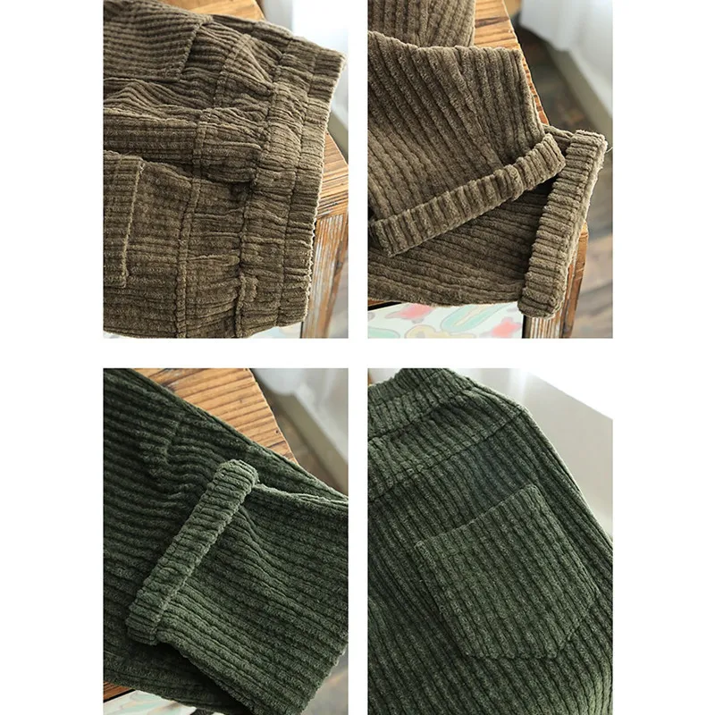 Corduroy Pants Women Autumn WinterLarge size High Waist Harem Pants Femme Plus Size Casual Trousers Elastic Waist Full Pants 463
Corduroy Pants Women Autumn WinterLarge size High Waist Harem Pants Femme Plus Size Casual Trousers Elastic Waist Full Pants 463