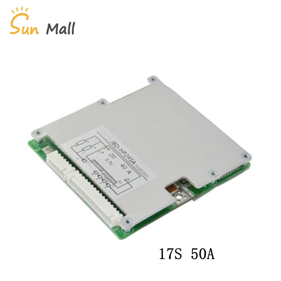 New arrival 17S 60V Lithium battery protection board 50A high current board Balanced light Same port BMS Power Battery
New arrival 17S 60V Lithium battery protection board 50A high current board Balanced light Same port BMS Power Battery