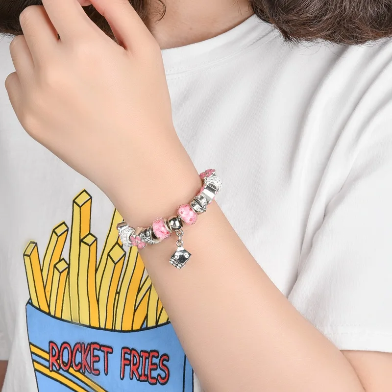 ATTRACTTO 2019 Pink Hamsa Hand Bracelet Crystal Beads Charm Bracelets&Bangles Openwork Murano Glass Beads Bracelets SBR170060 
ATTRACTTO 2019 Pink Hamsa Hand Bracelet Crystal Beads Charm Bracelets&Bangles Openwork Murano Glass Beads Bracelets SBR170060